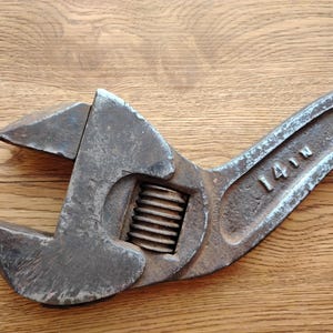 Vintage 14in. Curved Adjustable Wrench