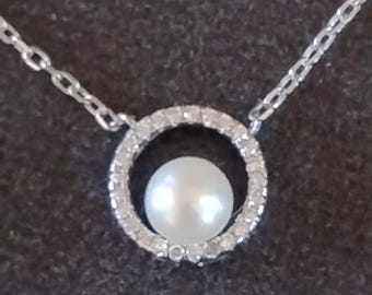 Sterling Silver Pearl Necklace