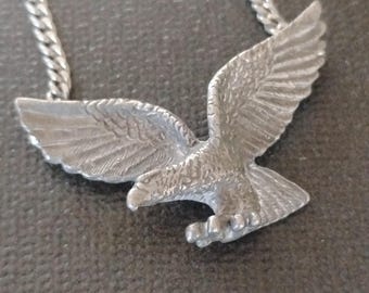 Avon Pewter Flying Eagle Necklace