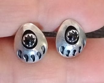 Native American Bear Claw Stud Earrings