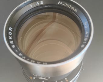 Seiko Mamiya-Sekor 250mm 1:4,5 telephoto camera lens