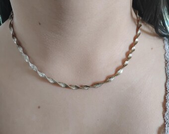 Vintage Sterling Silver Twist Necklace