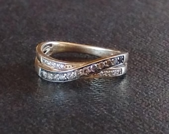 LeVian 14kt Gold and Diamond Crossover Ring