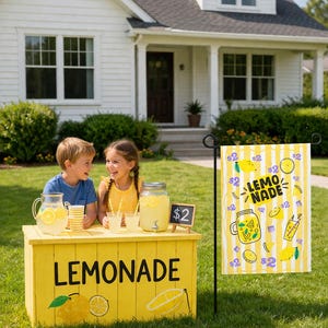 Lemonade Stand Flag Fresh Lemonade Sign Outdoor Yard Garden Flag Kids Lemonade Stand Decor Summer Party Decor Cute Lemon Flag Gift
