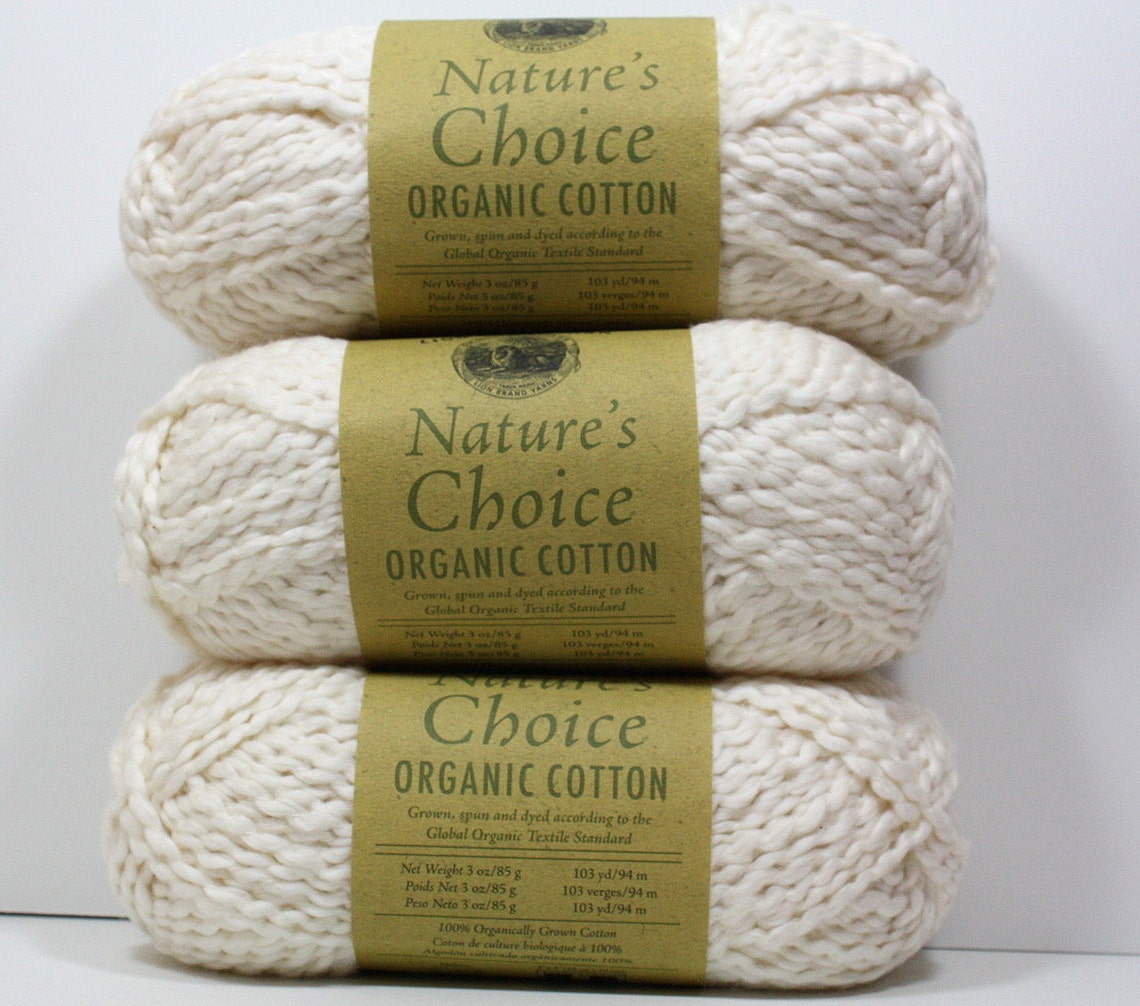Organic Cotton Yarn Sale Lion Brand Natures Choice One | Etsy