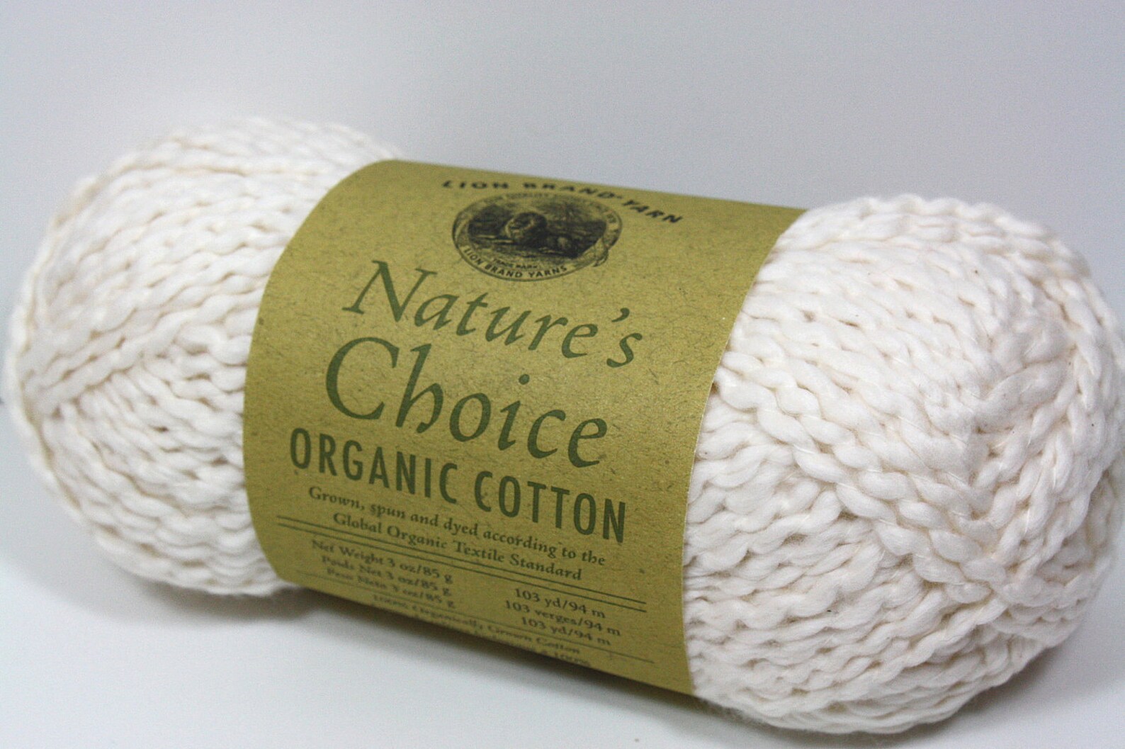 Organic Cotton Yarn Sale Lion Brand Natures Choice One | Etsy
