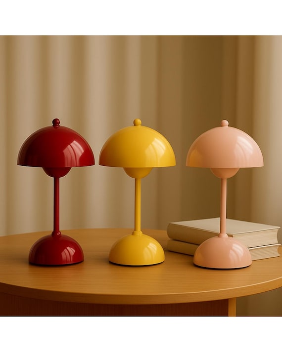 Modern Mushroom Table Lamp Rechargeable LED, Touch night light