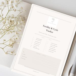 Diario stampabile per il monitoraggio del ciclo di fertilità – Registro dell'ovulazione e della temperatura basale, diario per chi cerca una gravidanza (formato A4)