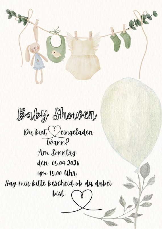 Digital Baby Shower Invitations