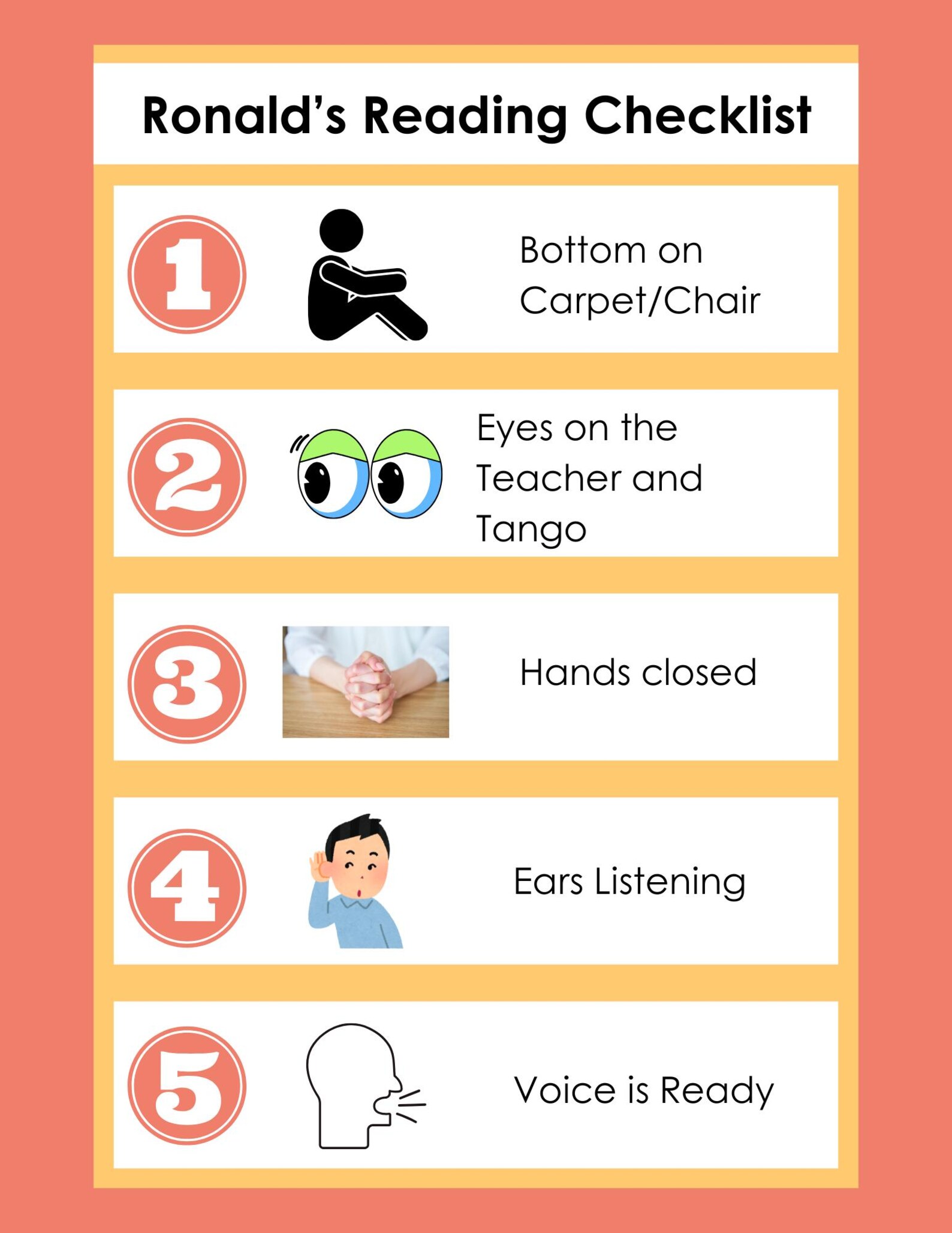 Editable Visual Checklist for Students - Etsy