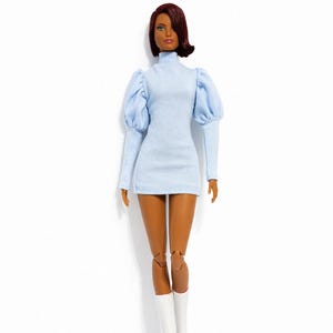 barbie blue collared dress Light Listing is for the
