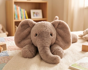 Jellycat smudge olifant 34 cm pluche - uniek verjaardagscadeau voor haar, esthetische kamerinrichting, leuk cadeau voor kinderen, jubileumcadeau