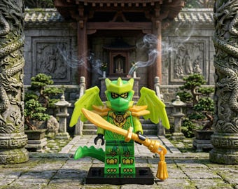Lloyd Dragon Form | Ninjago Gold Ninja | Energy Master | Season 15 MOC | Building Block Toy |Dragon Warrior Figure |LEGO Compatible Figure