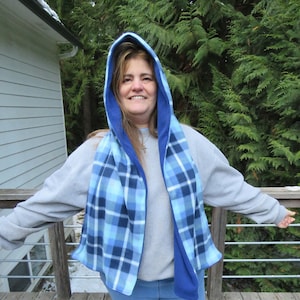 Hooded Scarf, Fleece Hooded Scarf, Scoodie, fleece scoodie, scoodie hooded scarf, reversible hooded scarf, fleece scarf, hooded fleece scarf