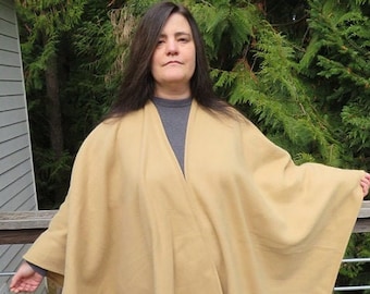 Womens fleece wrap, fleece shawl, womens cape, fleece ruana, fleece cape, blanket shawl, heavy weight wrap, fleece velour wrap, plus sizes