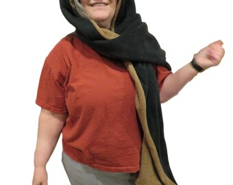 Fleece hooded scarf/ fleece scoodie/ fleece snood/ hooded scoodie/ reversible hooded scarf/ fleece scarf/ hooded scarf/ scarf/warm
