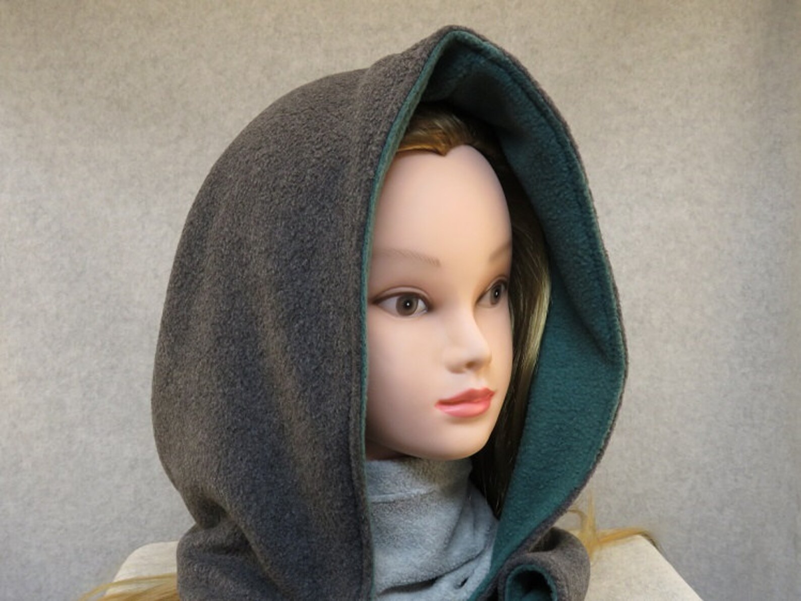Fleece Hooded Scarf/ Fleece Scoodie/ Fleece Snood/ Hooded Scoodie