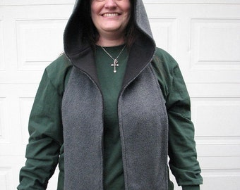Hooded Scarf, Fleece Hooded Scarf, warm, Fleece Scoodie, Reversible fleece scarf, Scoodie Hooded Scarf, reversible hooded fleece scarf,