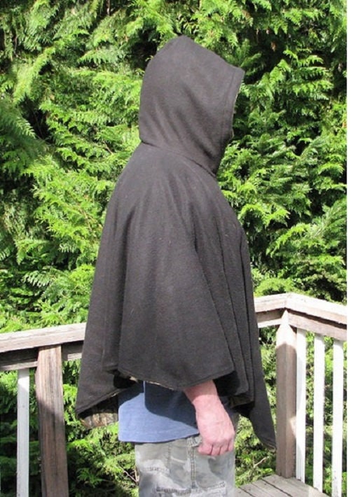 REVERSIBLE BOA PONCHO COAT