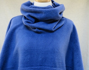 poncho, womans poncho, fleece cowl Poncho, fleece poncho, womens poncho, mens poncho, poncho women, plus size poncho, cowl neck poncho