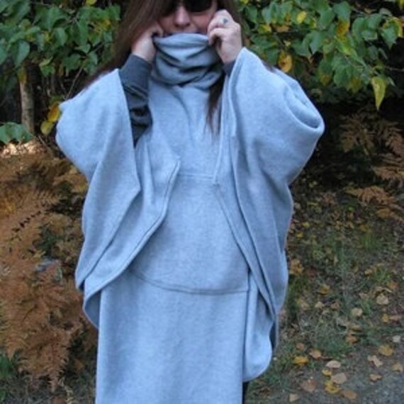 Poncho Mens Poncho Fleece Poncho Cowl 