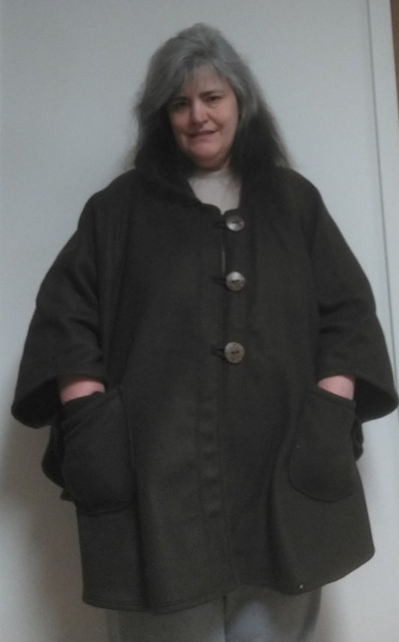 Heavyweight Ruana Women's Cape, Hooded Cape, Mens Cape, Women's Ruana, Hooded Ruana ...