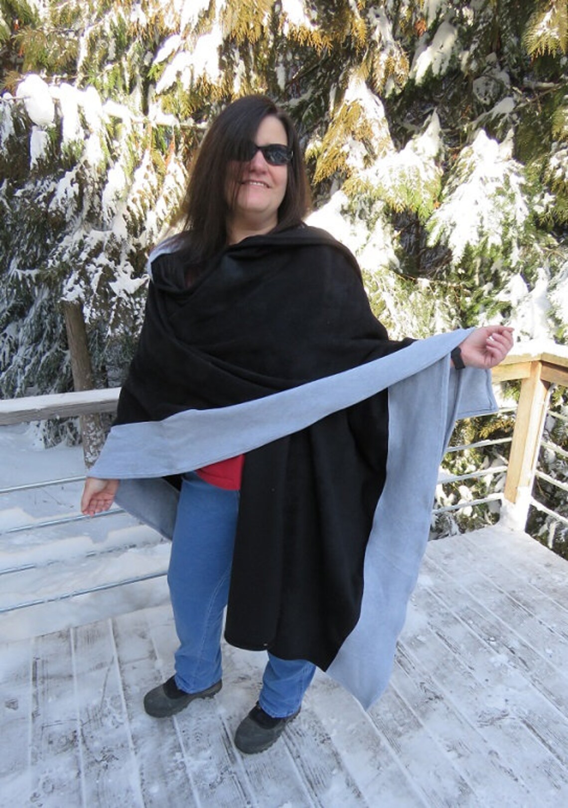 hooded shawl cape