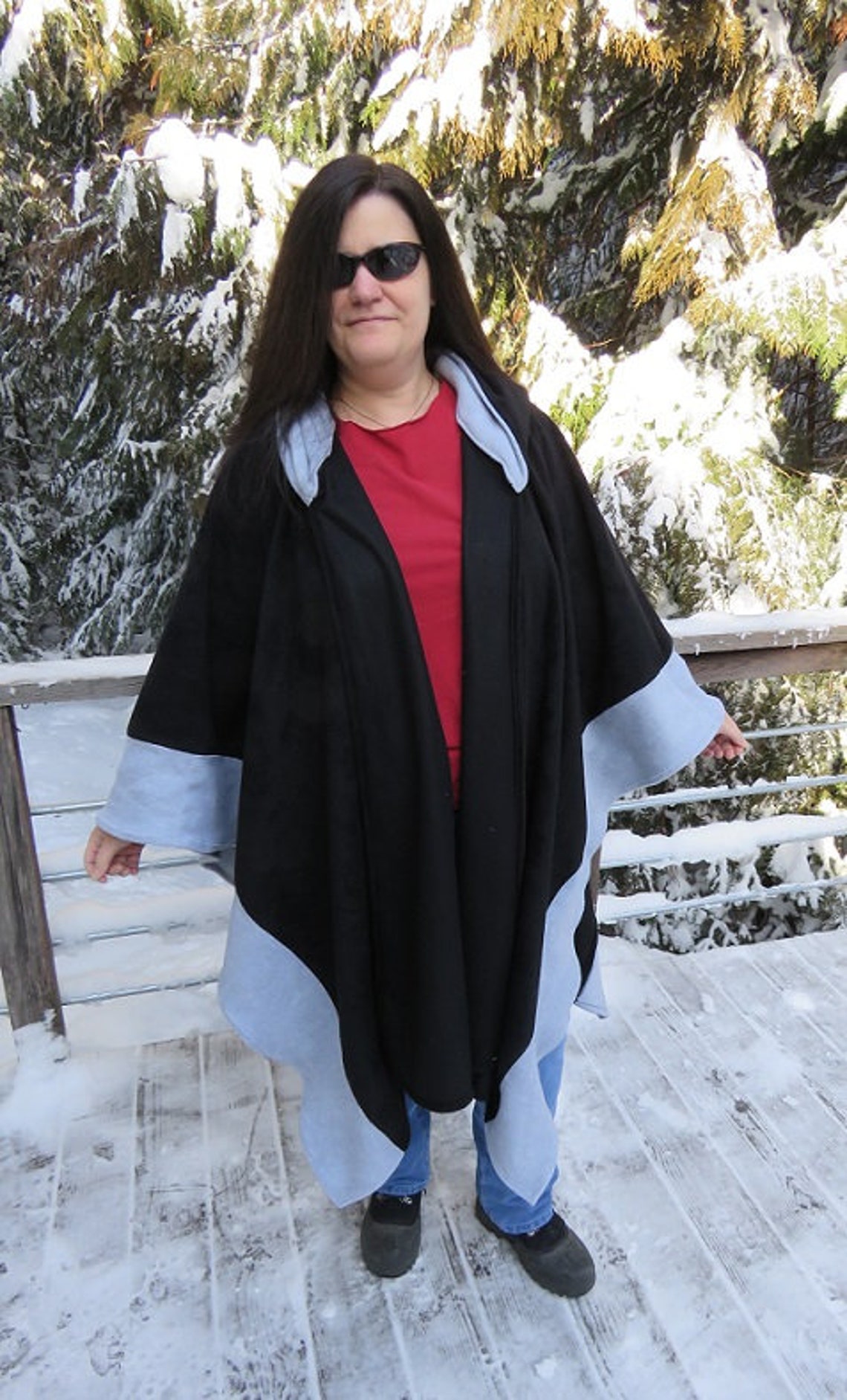 hooded shawl cape