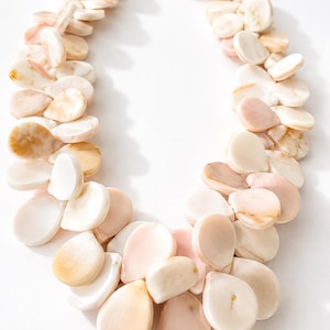 Marbled Queen Conch Shell Teardrop Beads 16” Natural Pink Ivory Freeform Strand Organic Jewelry Making Supplies Top Drilled