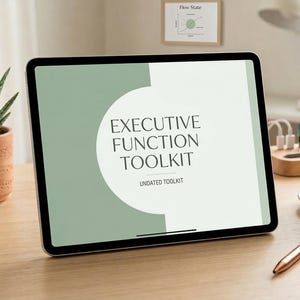 ADHD Digital Planner 2026 | Executive Function Toolkit | Neurodivergent Friendly | Task Paralysis Brain Dump PDF | Printable iPad Compatible