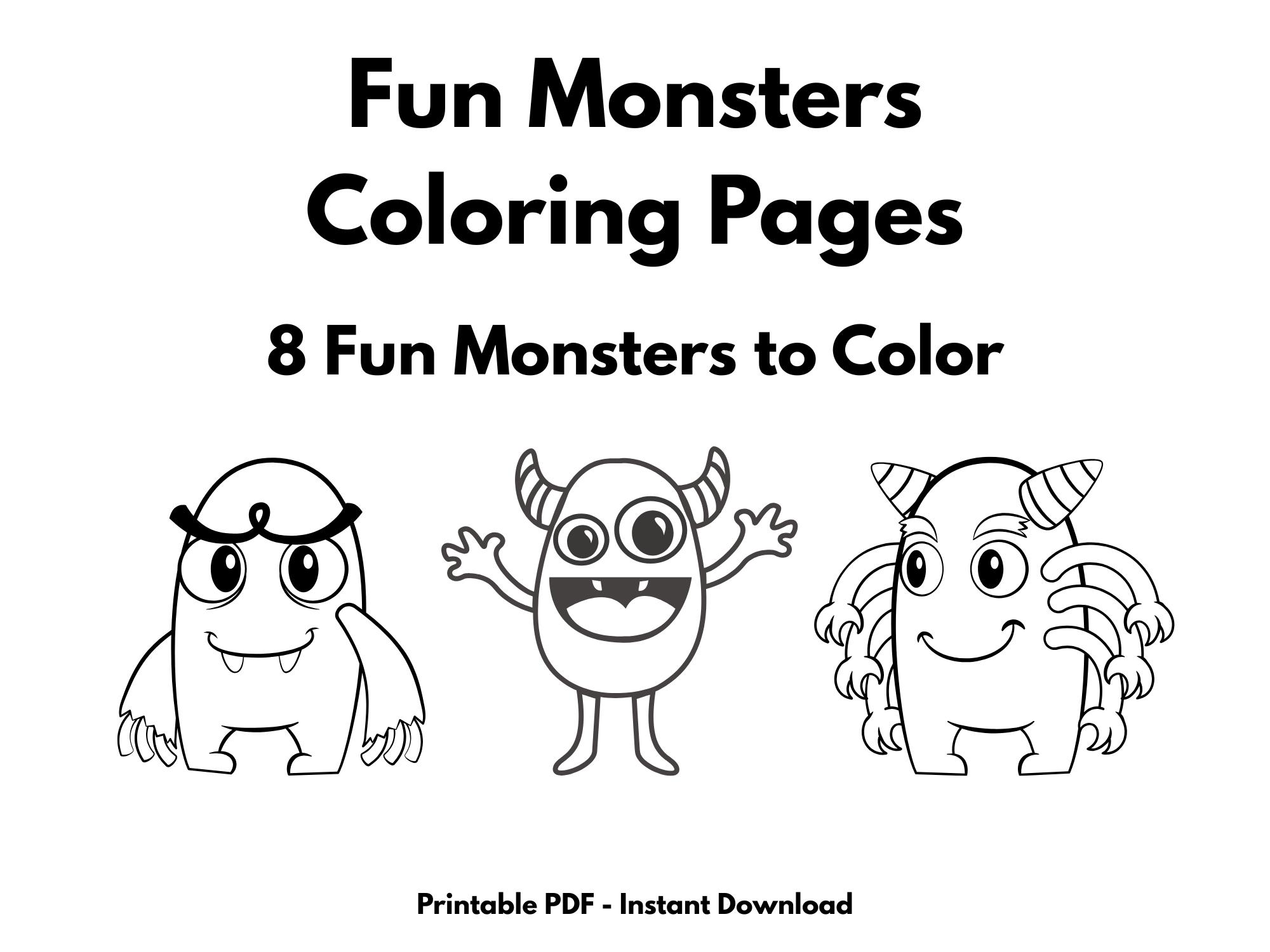 35 Crazy Fun Monster Crafts for Kids That Are Super Adorable 24 Monster Coloring Pages Printable for Kids, 8 Fun Monster Activity…