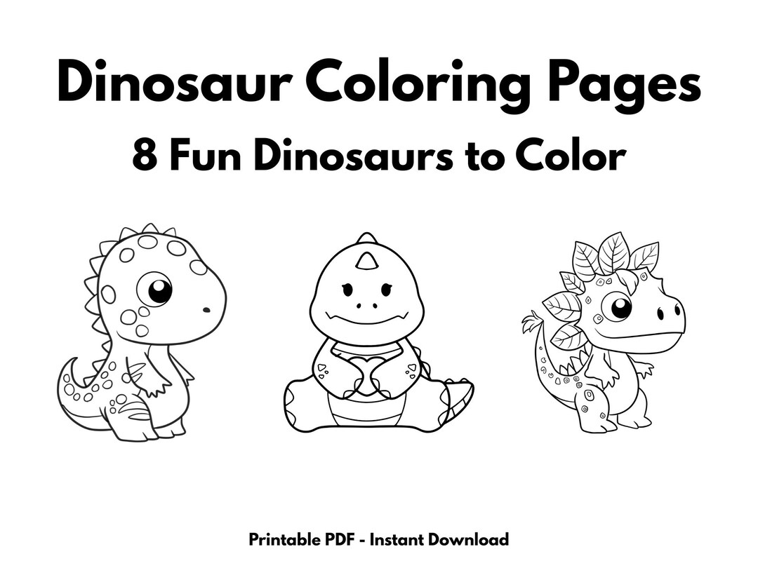 Dinosaur Coloring Pages Printable for Kids, Dino Activity Sheets ...