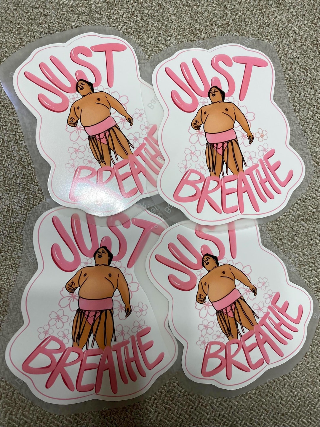 JUST BREATHE Sumo Sticker - Etsy