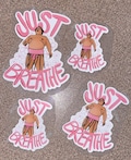 JUST BREATHE sumo sticker