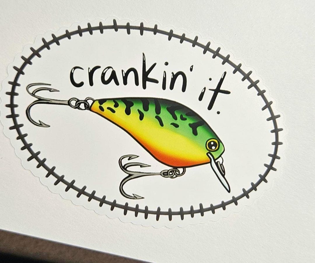 Crank Bait Sticker - Etsy