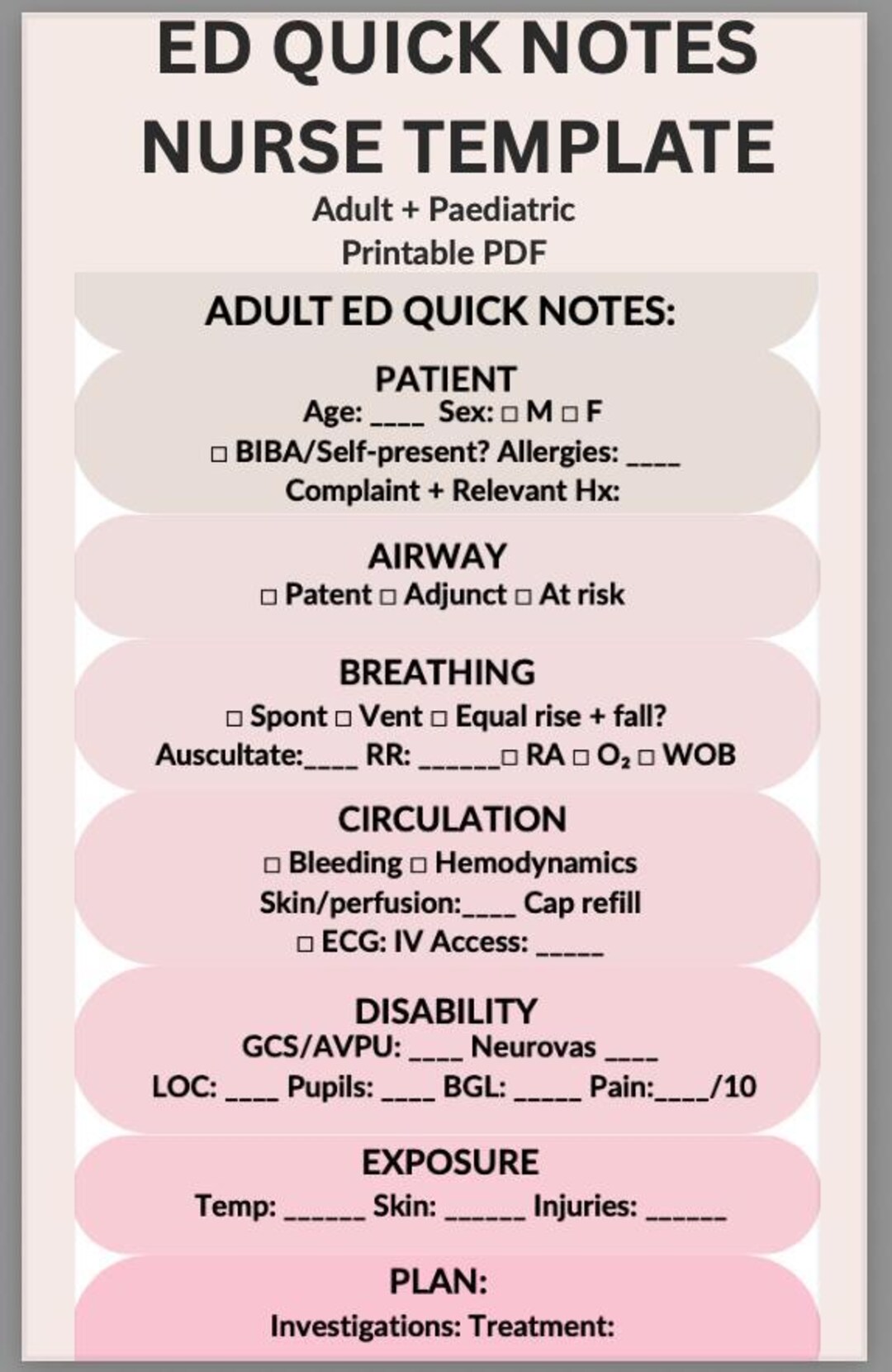 ED Quick Notes Guide - Etsy