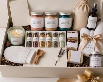 Divertido set de regalo de tres sales de baño: kit de spa para aliviar el estrés, caja de relajación para el autocuidado.