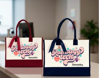 Personalized Radiology Tech Tote Bag, Radiologist Tote Bag, Radiology Tech Work Tote, Medical Imaging Department Bag, X-Ray Tech Tote Bag