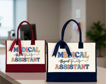 Personalized Medical Assistant Tote Bag, Custom MA Tote Bag, Personalized CMA Tote Bag, Nurse Appreciation Gift, MA Appreciation Week Bag