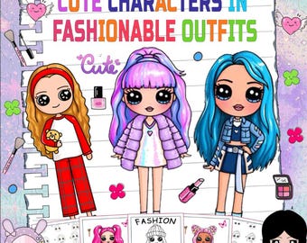 How to Draw Cute Characters in Fashionable Outfits: Immerse yourself in the world of fashion