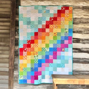 Scrap Happy Rainbow Quilt Pattern - PDF