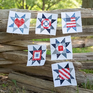 6" Scrappy Stars - PDF paper-pieced quilt block patterns