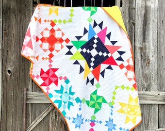 Patch Party Quilt Pattern - PDF - Modern Quilt Sampler - Block of the Month