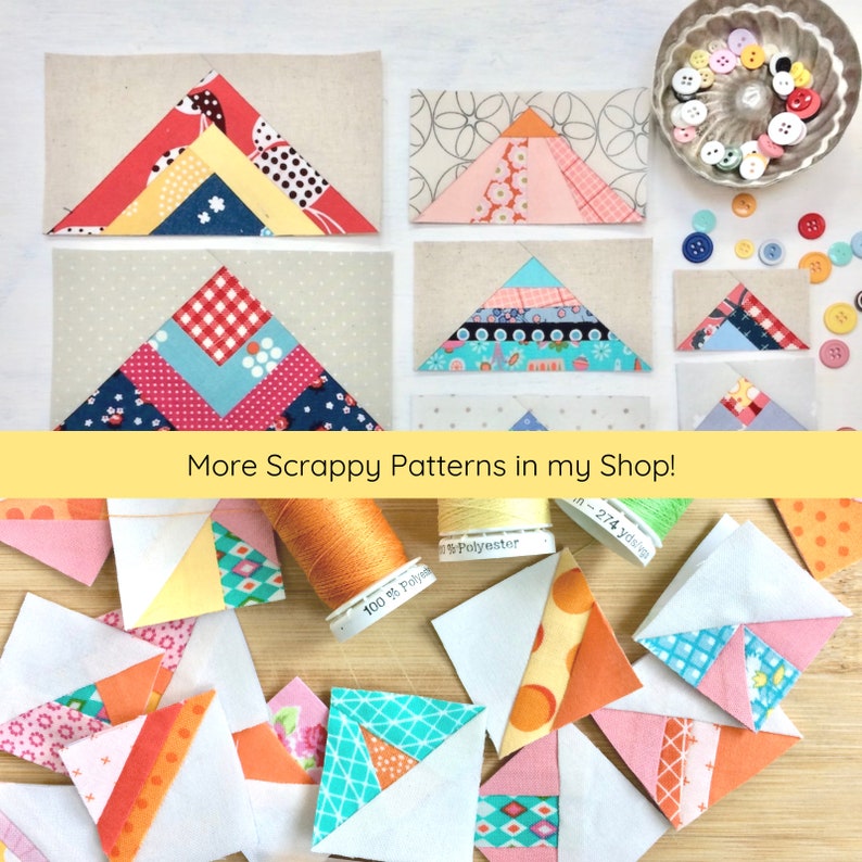 Complete Scrappy Mountain Pattern Bundle Foundation Paper Pieced Quilt Block Patterns image 10