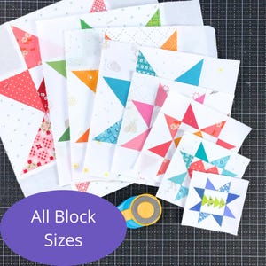 PDF | Complete Scrappy Star Foundation Bundle | Paper-Pieced Quilt Blocks