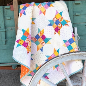 PDF | 9-Patch Scrappy Star Quilt Pattern