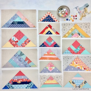 PDF | Large Scrappy Geese Foundations in 3 Sizes | A Scrap Busting Foundation Paper-Pieced Quilt Block Pattern