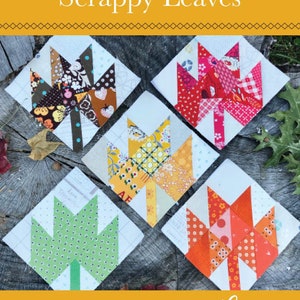 Scrappy Leaves PDF Foundation Paper Pieced Quilt Block Pattern image 8