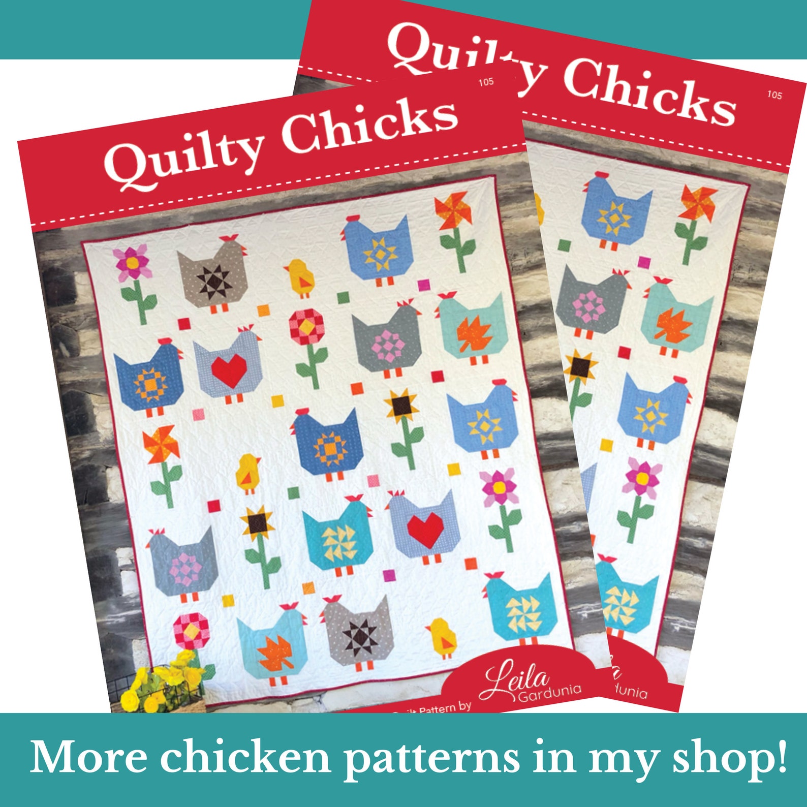 Block Chick PDF | Spring Chick Quilt Block Pattern | Traditionally Pieced - Etsy