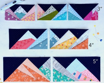 Large Scrappy Mountain Ranges - PDF Quilt Pattern